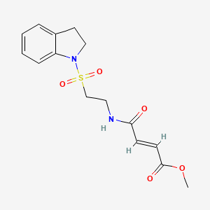 Methyl (E)-4-[2-(2,3-dihydroindol-1-ylsulfonyl)ethylamino]-4-oxobut-2-enoate