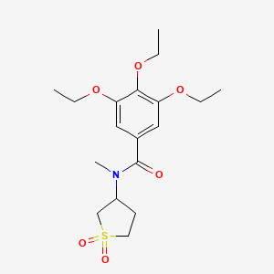 molecular formula C18H27NO6S B2645367 N-(1,1-dioxo-1lambda6-thiolan-3-yl)-3,4,5-triethoxy-N-methylbenzamide CAS No. 898425-26-8