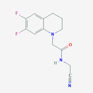 molecular formula C13H13F2N3O B2645371 N-(cyanomethyl)-2-(6,7-difluoro-1,2,3,4-tetrahydroquinolin-1-yl)acetamide CAS No. 1280924-85-7