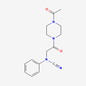 molecular formula C15H18N4O2 B2645374 [2-(4-Acetylpiperazin-1-yl)-2-oxoethyl]-phenylcyanamide CAS No. 1436297-86-7