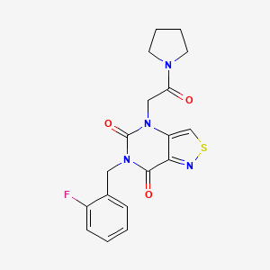 B2645377 6-(2-fluorobenzyl)-4-(2-oxo-2-pyrrolidin-1-ylethyl)isothiazolo[4,3-d]pyrimidine-5,7(4H,6H)-dione CAS No. 1251690-75-1