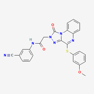 N-(3-cyanophenyl)-2-(4-((3-methoxyphenyl)thio)-1-oxo-[1,2,4]triazolo[4,3-a]quinoxalin-2(1H)-yl)acetamide