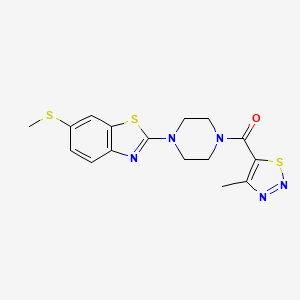 (4-Methyl-1,2,3-thiadiazol-5-yl)(4-(6-(methylthio)benzo[d]thiazol-2-yl)piperazin-1-yl)methanone