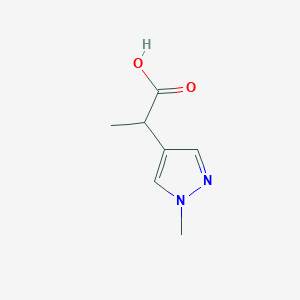 molecular formula C7H10N2O2 B2645434 2-(1-methyl-1H-pyrazol-4-yl)propanoic acid CAS No. 1248781-46-5