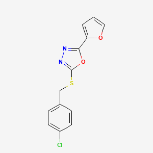 molecular formula C13H9ClN2O2S B2645460 4-Chlorobenzyl 5-(2-furyl)-1,3,4-oxadiazol-2-yl sulfide CAS No. 119611-17-5
