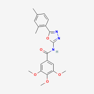 molecular formula C20H21N3O5 B2645463 N-[5-(2,4-dimethylphenyl)-1,3,4-oxadiazol-2-yl]-3,4,5-trimethoxybenzamide CAS No. 891144-36-8