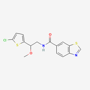 N-(2-(5-chlorothiophen-2-yl)-2-methoxyethyl)benzo[d]thiazole-6-carboxamide