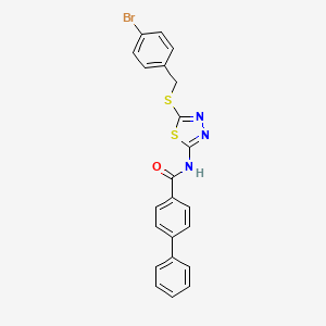 N-(5-((4-bromobenzyl)thio)-1,3,4-thiadiazol-2-yl)-[1,1'-biphenyl]-4-carboxamide