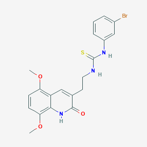 1-(3-Bromophenyl)-3-(2-(5,8-dimethoxy-2-oxo-1,2-dihydroquinolin-3-yl)ethyl)thiourea