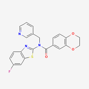 N-(6-fluorobenzo[d]thiazol-2-yl)-N-(pyridin-3-ylmethyl)-2,3-dihydrobenzo[b][1,4]dioxine-6-carboxamide