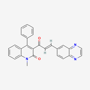 (E)-1-methyl-4-phenyl-3-(3-(quinoxalin-6-yl)acryloyl)quinolin-2(1H)-one