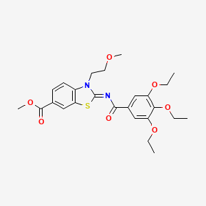 (Z)-methyl 3-(2-methoxyethyl)-2-((3,4,5-triethoxybenzoyl)imino)-2,3-dihydrobenzo[d]thiazole-6-carboxylate