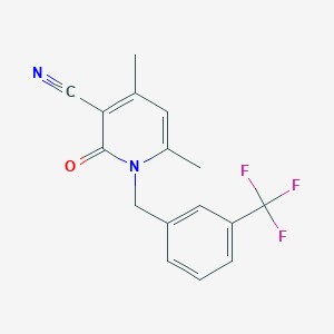 4,6-Dimethyl-2-oxo-1-[3-(trifluoromethyl)benzyl]-1,2-dihydro-3-pyridinecarbonitrile