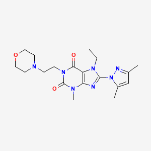8-(3,5-dimethyl-1H-pyrazol-1-yl)-7-ethyl-3-methyl-1-(2-morpholinoethyl)-1H-purine-2,6(3H,7H)-dione