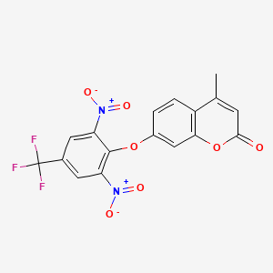 7-[2,6-dinitro-4-(trifluoromethyl)phenoxy]-4-methyl-2H-chromen-2-one