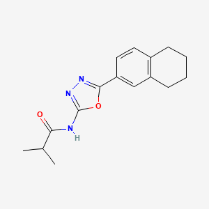 molecular formula C16H19N3O2 B2645558 2-methyl-N-[5-(5,6,7,8-tetrahydronaphthalen-2-yl)-1,3,4-oxadiazol-2-yl]propanamide CAS No. 851095-87-9