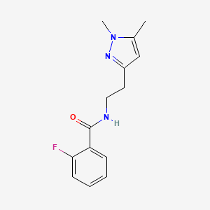 N-(2-(1,5-dimethyl-1H-pyrazol-3-yl)ethyl)-2-fluorobenzamide