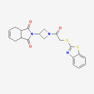 2-(1-(2-(benzo[d]thiazol-2-ylthio)acetyl)azetidin-3-yl)-3a,4,7,7a-tetrahydro-1H-isoindole-1,3(2H)-dione