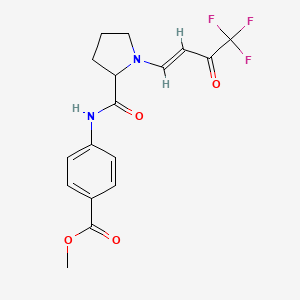 (E)-methyl 4-(1-(4,4,4-trifluoro-3-oxobut-1-en-1-yl)pyrrolidine-2-carboxamido)benzoate
