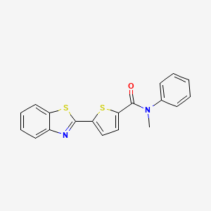 molecular formula C19H14N2OS2 B2645567 5-(1,3-benzothiazol-2-yl)-N-methyl-N-phenylthiophene-2-carboxamide CAS No. 622344-65-4