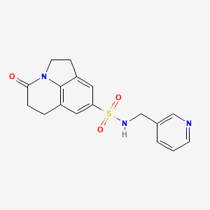 molecular formula C17H17N3O3S B2645568 4-oxo-N-(pyridin-3-ylmethyl)-2,4,5,6-tetrahydro-1H-pyrrolo[3,2,1-ij]quinoline-8-sulfonamide CAS No. 898419-64-2