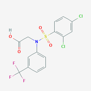 2-[N-(2,4-dichlorophenyl)sulfonyl-3-(trifluoromethyl)anilino]acetic acid