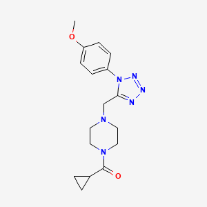 cyclopropyl(4-((1-(4-methoxyphenyl)-1H-tetrazol-5-yl)methyl)piperazin-1-yl)methanone