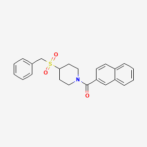 molecular formula C23H23NO3S B2645615 (4-(苄基磺酰)哌啶-1-基)(萘-2-基)甲酮 CAS No. 2034308-84-2