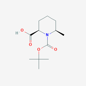 (2R,6R)-6-Methyl-1-[(2-methylpropan-2-yl)oxycarbonyl]piperidine-2-carboxylic acid