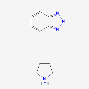 molecular formula C10H14N4 B2645629 1H-1,2,3-Benzotriazol-1-ide; pyrrolidin-1-ium CAS No. 457601-51-3