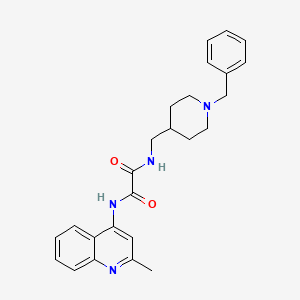 molecular formula C25H28N4O2 B2645633 N1-((1-benzylpiperidin-4-yl)methyl)-N2-(2-methylquinolin-4-yl)oxalamide CAS No. 953201-27-9