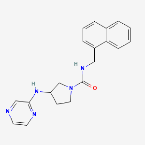 molecular formula C20H21N5O B2645637 N-[(naphthalen-1-yl)methyl]-3-[(pyrazin-2-yl)amino]pyrrolidine-1-carboxamide CAS No. 2380068-02-8