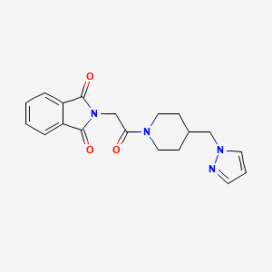 2-(2-(4-((1H-pyrazol-1-yl)methyl)piperidin-1-yl)-2-oxoethyl)isoindoline-1,3-dione