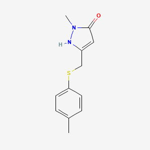 1-methyl-3-{[(4-methylphenyl)sulfanyl]methyl}-1H-pyrazol-5-ol