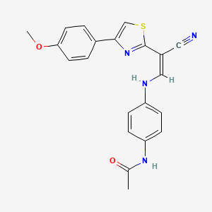 (Z)-N-(4-((2-cyano-2-(4-(4-methoxyphenyl)thiazol-2-yl)vinyl)amino)phenyl)acetamide