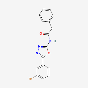 molecular formula C16H12BrN3O2 B2645650 N-[5-(3-bromophenyl)-1,3,4-oxadiazol-2-yl]-2-phenylacetamide CAS No. 1170287-97-4