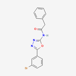 N-(5-(3-bromophenyl)-1,3,4-oxadiazol-2-yl)-2-phenylacetamide