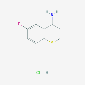 molecular formula C9H11ClFNS B2645653 6-fluoro-3,4-dihydro-2H-thiochromen-4-ylamine hydrochloride CAS No. 1052544-66-7