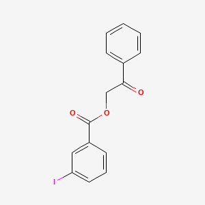 molecular formula C15H11IO3 B2645655 3-Iodobenzoic acid phenacyl ester CAS No. 55153-30-5