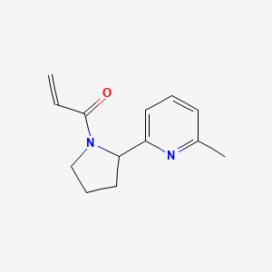 molecular formula C13H16N2O B2645668 1-[2-(6-Methylpyridin-2-yl)pyrrolidin-1-yl]prop-2-en-1-one CAS No. 2224505-80-8