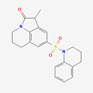 molecular formula C21H22N2O3S B2645680 3-Methyl-6-(1,2,3,4-tetrahydroquinoline-1-sulfonyl)-1-azatricyclo[6.3.1.0^{4,12}]dodeca-4,6,8(12)-trien-2-one CAS No. 906164-06-5