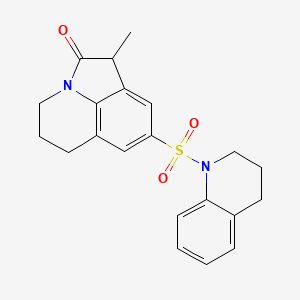 3-Methyl-6-(1,2,3,4-tetrahydroquinoline-1-sulfonyl)-1-azatricyclo[6.3.1.0^{4,12}]dodeca-4,6,8(12)-trien-2-one