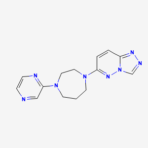 molecular formula C14H16N8 B2645683 1-(Pyrazin-2-yl)-4-{[1,2,4]triazolo[4,3-b]pyridazin-6-yl}-1,4-diazepane CAS No. 2309732-81-6