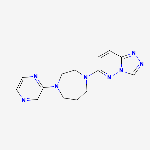 molecular formula C14H16N8 B2645683 6-(4-(Pyrazin-2-yl)-1,4-diazepan-1-yl)-[1,2,4]triazolo[4,3-b]pyridazine CAS No. 2309732-81-6