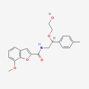 molecular formula C21H23NO5 B2645685 N-[2-(2-hydroxyethoxy)-2-(4-methylphenyl)ethyl]-7-methoxy-1-benzofuran-2-carboxamide CAS No. 1787903-29-0