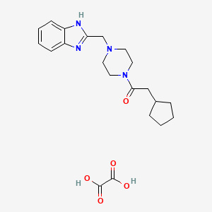 1-(4-((1H-benzo[d]imidazol-2-yl)methyl)piperazin-1-yl)-2-cyclopentylethanone oxalate