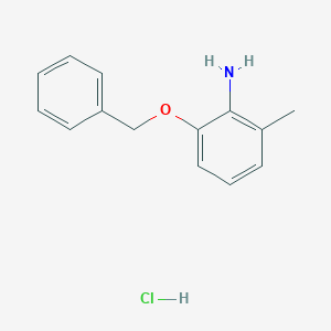 2-Methyl-6-phenylmethoxyaniline;hydrochloride