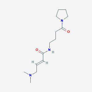 B2645697 (E)-4-(Dimethylamino)-N-(4-oxo-4-pyrrolidin-1-ylbutyl)but-2-enamide CAS No. 2411335-58-3