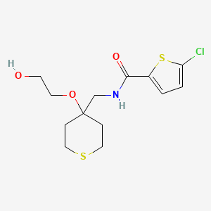 molecular formula C13H18ClNO3S2 B2645701 5-chloro-N-((4-(2-hydroxyethoxy)tetrahydro-2H-thiopyran-4-yl)methyl)thiophene-2-carboxamide CAS No. 2320445-37-0