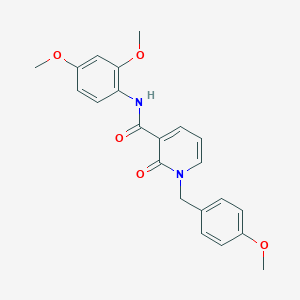 molecular formula C22H22N2O5 B2645703 N-(2,4-dimethoxyphenyl)-1-[(4-methoxyphenyl)methyl]-2-oxopyridine-3-carboxamide CAS No. 400077-74-9